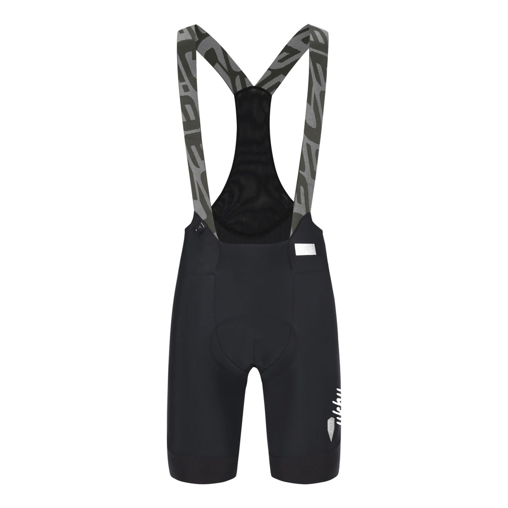 UKHU Mens Q365 Cycling Bib Shorts Front - Black