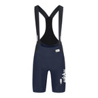 UKHU Womens Q365 Cycling Bib Shorts Front - Nautica Blue